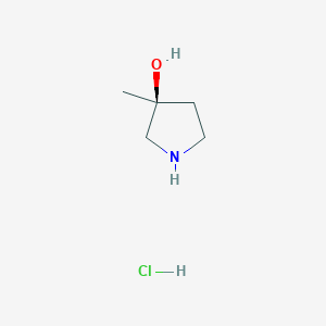 molecular formula C5H12ClNO B1432603 (S)-3-Methylpyrrolidin-3-ol hydrochloride CAS No. 1956435-14-5
