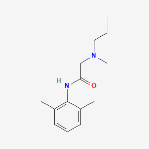 molecular formula C14H22N2O B14326035 Acetamide, N-(2,6-dimethylphenyl)-2-(methylpropylamino)- CAS No. 97176-74-4