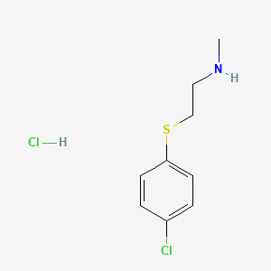 molecular formula C9H13Cl2NS B1432605 2-((4-chlorophenyl)thio)-N-methylethan-1-amine hydrochloride CAS No. 115334-99-1
