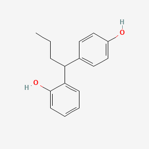 molecular formula C16H18O2 B14326072 Phenol, 2-[1-(4-hydroxyphenyl)butyl]- CAS No. 104958-53-4