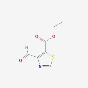molecular formula C7H7NO3S B1432608 4-甲酰-1,3-噻唑-5-甲酸乙酯 CAS No. 544704-32-7