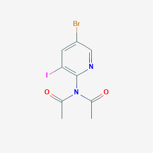 molecular formula C9H8BrIN2O2 B1432610 N-Acetyl-N-(5-bromo-3-iodo-2-pyridinyl)acetamide CAS No. 875639-47-7