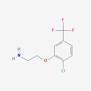 molecular formula C9H9ClF3NO B1432612 2-[2-Chloro-5-(trifluoromethyl)phenoxy]ethan-1-amine CAS No. 1511337-30-6