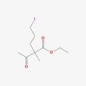 molecular formula C10H17IO3 B14326128 Pentanoic acid, 2-acetyl-5-iodo-2-methyl-, ethyl ester CAS No. 105665-27-8