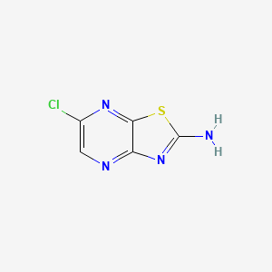 molecular formula C5H3ClN4S B1432615 6-Chlorothiazolo[4,5-b]pyrazin-2-amine CAS No. 1440427-74-6
