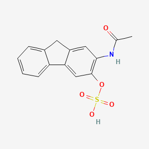 molecular formula C15H13NO5S B14326161 Acetamide, N-[3-(sulfooxy)-9H-fluoren-2-yl]- CAS No. 108620-51-5