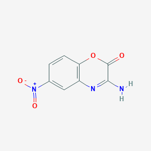 molecular formula C8H5N3O4 B14326171 3-Amino-6-nitro-2H-1,4-benzoxazin-2-one CAS No. 107972-58-7