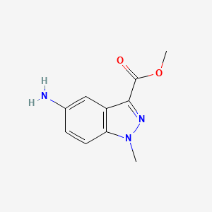 molecular formula C10H11N3O2 B1432621 methyl 5-amino-1-methyl-1H-indazole-3-carboxylate CAS No. 1566649-43-1