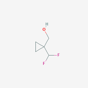 molecular formula C5H8F2O B1432627 [1-(Difluoromethyl)cyclopropyl]methanol CAS No. 1314402-08-8
