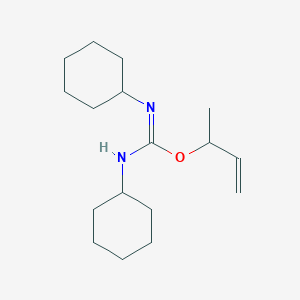 molecular formula C17H30N2O B14326282 But-3-en-2-yl N,N'-dicyclohexylcarbamimidate CAS No. 102859-99-4