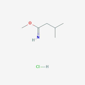 molecular formula C6H14ClNO B1432632 methyl 3-methylbutanecarboximidate hydrochloride CAS No. 580198-47-6