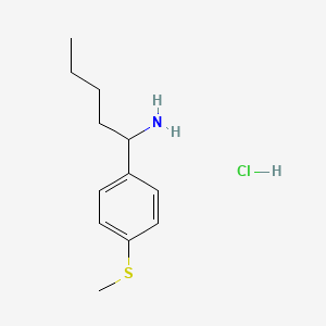 molecular formula C12H20ClNS B1432633 1-(4-(Methylthio)phenyl)pentan-1-amine hydrochloride CAS No. 1864062-55-4