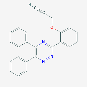 molecular formula C24H17N3O B14326386 5,6-Diphenyl-3-{2-[(prop-2-yn-1-yl)oxy]phenyl}-1,2,4-triazine CAS No. 106823-25-0