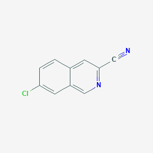 molecular formula C10H5ClN2 B1432639 7-Chloroisoquinoline-3-carbonitrile CAS No. 1779740-73-6