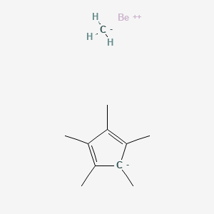 molecular formula C11H18Be B14326508 beryllium;carbanide;1,2,3,4,5-pentamethylcyclopenta-1,3-diene CAS No. 110077-31-1