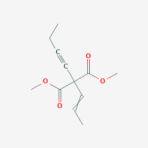 molecular formula C12H16O4 B14326536 Dimethyl (but-1-yn-1-yl)(prop-1-en-1-yl)propanedioate CAS No. 109468-67-9