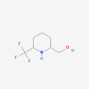 molecular formula C7H12F3NO B1432654 (6-(三氟甲基)哌啶-2-基)甲醇 CAS No. 1784370-07-5