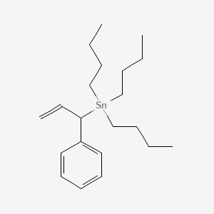 molecular formula C21H36Sn B14326576 Stannane, tributyl(1-phenyl-2-propenyl)- CAS No. 104108-28-3