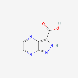 molecular formula C6H4N4O2 B1432661 1H-Pyrazolo[3,4-b]pyrazine-3-carboxylic acid CAS No. 1286754-47-9