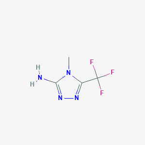 molecular formula C4H5F3N4 B1432665 4-Methyl-5-(trifluoromethyl)-4H-1,2,4-triazol-3-amine CAS No. 1547010-07-0