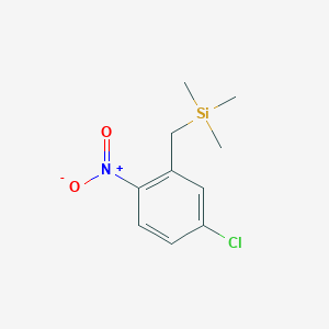 molecular formula C10H14ClNO2Si B14326669 Silane, [(5-chloro-2-nitrophenyl)methyl]trimethyl- CAS No. 103368-87-2