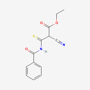 molecular formula C13H12N2O3S B14326683 Ethyl 3-benzamido-2-cyano-3-sulfanylidenepropanoate CAS No. 111054-16-1
