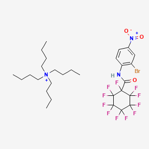 molecular formula C29H40BrF11N3O3+ B14326689 N-(2-bromo-4-nitrophenyl)-1,2,2,3,3,4,4,5,5,6,6-undecafluorocyclohexane-1-carboxamide;tetrabutylazanium CAS No. 107350-56-1