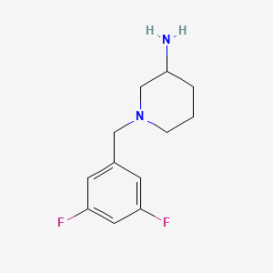 molecular formula C12H16F2N2 B1432673 1-[(3,5-二氟苯基)甲基]哌啶-3-胺 CAS No. 1536837-98-5