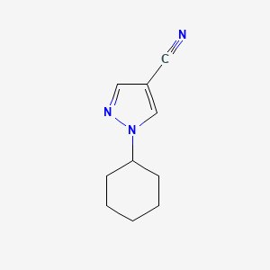 molecular formula C10H13N3 B1432674 1-cyclohexyl-1H-pyrazole-4-carbonitrile CAS No. 1199773-77-7
