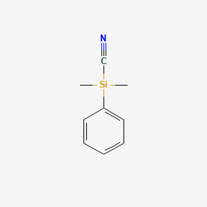 molecular formula C9H11NSi B14326749 Silanecarbonitrile, dimethylphenyl- CAS No. 103201-99-6