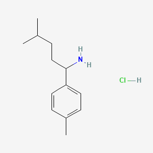 molecular formula C13H22ClN B1432681 4-Methyl-1-(p-tolyl)pentan-1-amine hydrochloride CAS No. 1864058-46-7