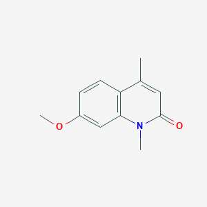 molecular formula C12H13NO2 B14326828 7-Methoxy-1,4-dimethylquinolin-2(1H)-one CAS No. 111724-59-5