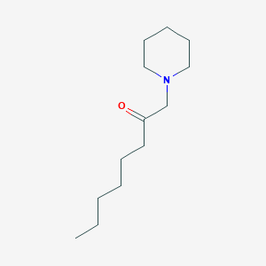 molecular formula C13H25NO B14326855 2-Octanone, 1-(1-piperidinyl)- CAS No. 108656-79-7
