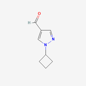 molecular formula C8H10N2O B1432686 1-cyclobutyl-1H-pyrazole-4-carbaldehyde CAS No. 1545675-69-1