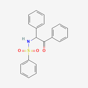 molecular formula C20H17NO3S B14326872 N-(2-Oxo-1,2-diphenylethyl)benzenesulfonamide CAS No. 109648-56-8