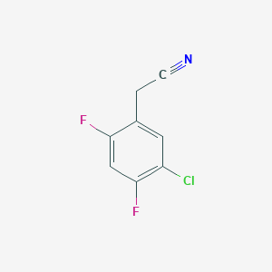 molecular formula C8H4ClF2N B1432692 5-氯-2,4-二氟苯乙腈 CAS No. 1429422-26-3