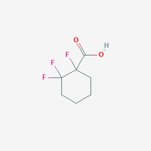 molecular formula C7H9F3O2 B1432693 1,2,2-Trifluorocyclohexanecarboxylic acid CAS No. 1784919-58-9