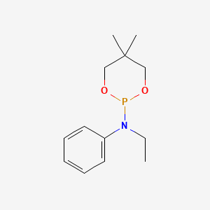 molecular formula C13H20NO2P B14326952 N-Ethyl-5,5-dimethyl-N-phenyl-1,3,2-dioxaphosphinan-2-amine CAS No. 111830-18-3
