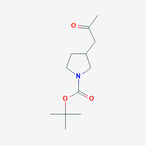 molecular formula C12H21NO3 B1432699 Tert-butyl 3-(2-oxopropyl)pyrrolidine-1-carboxylate CAS No. 1448246-69-2