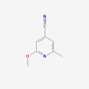 molecular formula C8H8N2O B1432711 2-Methoxy-6-methylisonicotinonitrile CAS No. 1256825-69-0