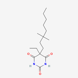 molecular formula C16H28N2O3 B14327167 5-(3,3-Dimethyloctyl)-5-ethylpyrimidine-2,4,6(1H,3H,5H)-trione CAS No. 101853-53-6