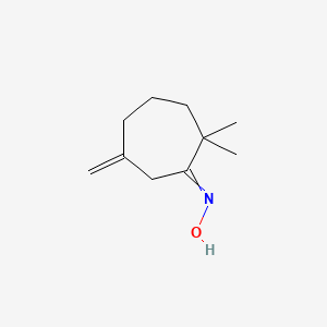 molecular formula C10H17NO B14327176 N-(2,2-Dimethyl-6-methylidenecycloheptylidene)hydroxylamine CAS No. 106577-11-1
