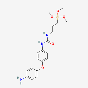 molecular formula C19H27N3O5Si B14327244 N-[4-(4-Aminophenoxy)phenyl]-N'-[3-(trimethoxysilyl)propyl]urea CAS No. 105822-32-0