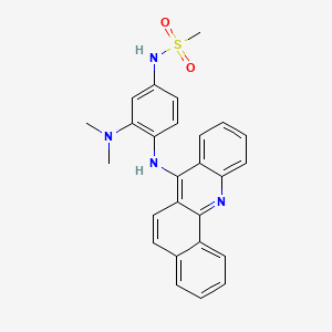 molecular formula C26H24N4O2S B14327256 Methanesulfonamide, N-(4-(benz(c)acridin-7-ylamino)-3-(dimethylamino)phenyl)- CAS No. 106543-00-4