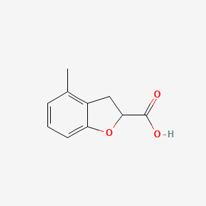 molecular formula C10H10O3 B1432726 4-Methyl-2,3-dihydrobenzofuran-2-carboxylic acid CAS No. 31468-94-7