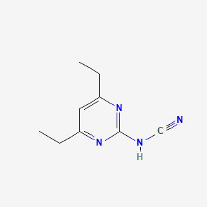 molecular formula C9H12N4 B14327261 Cyanamide, (4,6-diethyl-2-pyrimidinyl)- CAS No. 101478-12-0