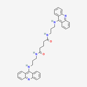 molecular formula C37H38N6O2 B14327267 N,N'-Bis(3-(9-acridinylamino)propyl)pentanediamide CAS No. 98502-81-9