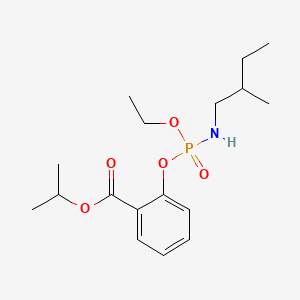 molecular formula C17H28NO5P B14327278 Propan-2-yl 2-({ethoxy[(2-methylbutyl)amino]phosphoryl}oxy)benzoate CAS No. 103982-02-1