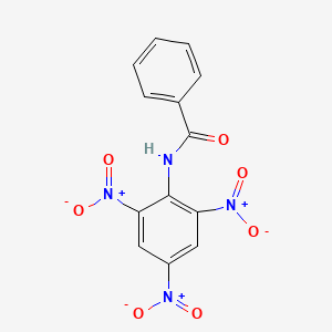 molecular formula C13H8N4O7 B14327280 Benzamide, N-(2,4,6-trinitrophenyl)- CAS No. 97661-74-0