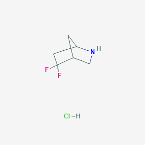 molecular formula C6H10ClF2N B1432729 5,5-Difluoro-2-azabicyclo[2.2.1]heptane hydrochloride CAS No. 1783656-28-9